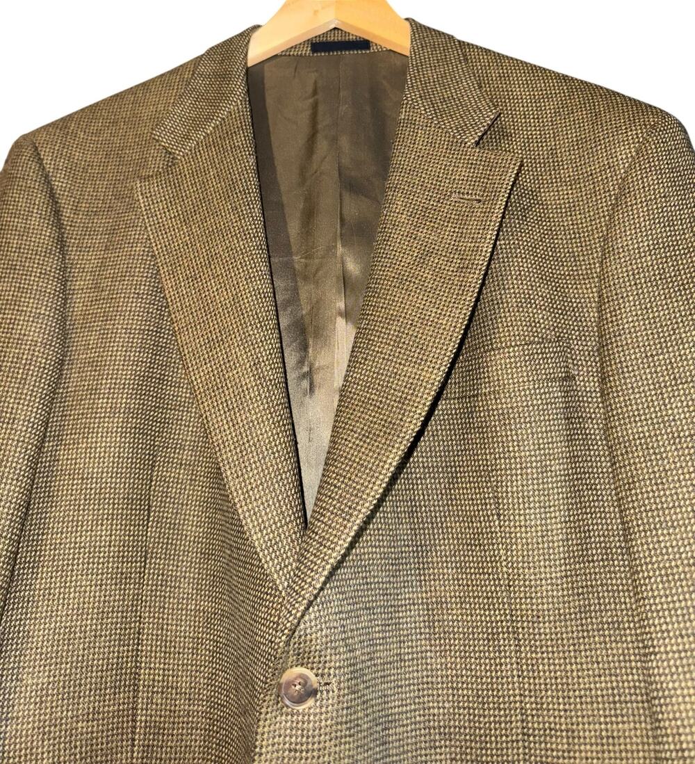 Burberry London Wool Tweed Blazer‎ Sport Coat Jacket Mens 44R Academia Luxury